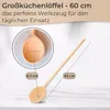 Großer Kochlöffel aus Buchenholz lang 60 cm, XXL Holzlöffel Produktbild-Vorschau 2