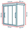 GFP Geräteschrank Metall 150x78x191 cm Gartenschrank Produktbild-Vorschau 11