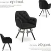 Fauteuil pivotant en velours Lucia, rembourré - noir, Lot Voir les images du produit 3