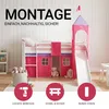 Homestyle4u Hochbett 90x200 Set mit Matratze ® Standard 100 Produktbild-Vorschau 2