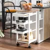 HOMCOM Chariot de service desserte de cuisine à roulettes 2 Voir les images du produit 2