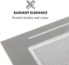 A close-up of a brushed stainless steel screen on a kitchen appliance, with marketing text overlay. Náhľad obrázku produktu