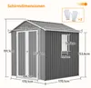 Metall Geräteschuppen Gerätehaus mit Fundament mit Fenster Produktbild-Vorschau 7