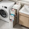 Úzka nízka skrinka COSTWAY s kolieskami, vozík na toaletné Náhľad obrázku produktu 2