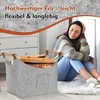 Vigevee Holzkorb für Kaminholz, großer Filzkorb Hellgrau, Produktbild-Vorschau 4