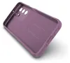 The back of a purple phone case is shown on a white background. Produktbild-Vorschau