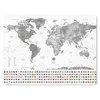 MuchoWow® Mauspad Mousepad Weltkarte - Flagge - Schwarz - Produktbild-Vorschau 1