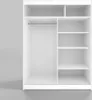An empty white wardrobe interior with shelves and a hanging rod. Produktbild-Vorschau