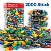 Baustein Set 2000 Stück Klemmbausteine Mix Bauset Bauklötze Produktbild-Vorschau 1