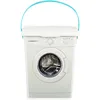 A white washing machine with a blue handle on top, presented against a white background. Produktbild-Vorschau