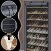 Textiler Schuhschrank 9 Ebenen 160x60x30 Grau Mit Produktbild-Vorschau 4