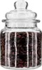 A clear, well-lit studio shot of a glass jar filled with coffee beans. Produktbild-Vorschau
