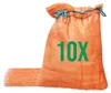 Bazko 10x Raschelsäcke 42x60 cm 15 kg | orange | Netzsäcke Produktbild-Vorschau 1