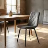 Relaxdays Esszimmerstuhl, 4er Set, Samt, Metallbeine, 120 Produktbild-Vorschau 3