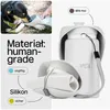 A collage of images showing a dog drinking from a portable water bottle and the water bottle itself, with descriptive text about its material. Produktbild-Vorschau