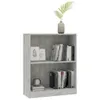 vidaXL Bücherregal Betongrau 60x24x76 cm Holzwerkstoff Produktbild-Vorschau 3