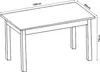 A line drawing of a rectangular table with dimensions labeled. Náhled obrázku produktu