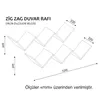 Skye Decor, Zig Zag - Blanc, étagère murale, blanc, 100 % Voir les images du produit 3