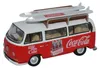 Modelbus vw bay window coca-cola with surfboards 1:76 Productafbeelding-voorbeeld 1