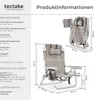 tectake® Aluminium Strandstuhl Coral klappbar, mit Produktbild-Vorschau 5