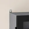 Detailansicht des Wandmontagesystems der SoBuy Wandvitrine FSB113-DG an der Wand Anteprima dell’immagine prodotto