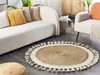 BELIANI Dywan mata beżowy okrągły 120 cm boho rustykalny Podgląd zdjęcia produktu 2