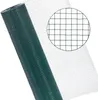 A roll of green wire mesh is shown diagonally across a white background, with a close-up inset of the mesh pattern. Produktbild-Vorschau