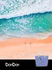 Beige großer Strandbeutel mit Streifen - Schultertasche mit Produktbild-Vorschau 7
