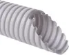 A close-up, studio shot of a white, flexible, corrugated tube. Náhled obrázku produktu