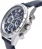 Close-up of a Seiko chronograph watch with a blue dial and a tachymeter bezel. Podgląd zdjęcia produktu
