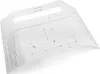 A white paper template with measurements and diagrams for installing a handle or lock. Náhled obrázku produktu