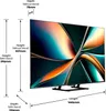 Diagram showing the dimensions of a television. Produktbild-Vorschau