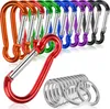 com-four® 12x Karabiner klein mit Schlüsselring, Produktbild-Vorschau 1