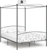 Struttura letto a baldacchino in metallo grigio 180 x 200 Anteprima dell’immagine prodotto 6