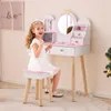 FCH Kinder Schminktisch mit Hocker, 4 Schublade, Haken, 70 Produktbild-Vorschau 7