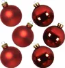 Christbaumkugeln groß 8 cm 6er Set rot matt und glänzend Produktbild-Vorschau 3