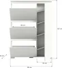 Schuhkipper - Weiß - Nox Eiche Nachbildung - B 95 cm - eine Produktbild-Vorschau 5