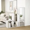 vidaXL Rozdeľovač izieb 3 úrovne Biela 123x29x123cm Náhľad obrázku produktu 4