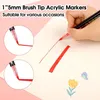 12er Acrylstifte Set für Kunst & Handwerk, Pinselspitze, 12 Produktbild-Vorschau 5