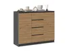 2D4S Kommode 120x40x97 cm  anthrazit/artisan Produktbild-Vorschau 3