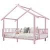 Merax Hausbett aus Metall 90x200cm, Jugendbett mit Produktbild-Vorschau 10