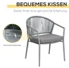 Outsunny Rattan Bistroset – zahradní sedací souprava se 2 Náhled obrázku produktu 5