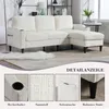 LVHOM Canapé 3 places avec pouf, 196,5 cm Canapé modulable Voir les images du produit 2