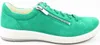 A side view of a green suede sneaker with a zipper. Produktbild-Vorschau