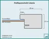 Diagram showing the cross-section of a picture frame profile with dimensions and material labels. Produktbild-Vorschau
