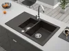 Žulový dřez – kuchyňský dřez – rozměry 79 x 50 cm – barva Náhled obrázku produktu 6