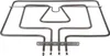 A gray oven heating element with electrical connectors against a white background. Produktbild-Vorschau
