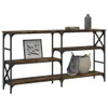 vidaXL Stolik konsola dąb wędzony 150x29x76,5 cm materiał Podgląd zdjęcia produktu 3