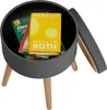 pouf Yara di tectake® con vano portaoggetti in look lino Anteprima dell’immagine prodotto 14