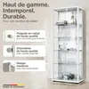 K-Möbel Vitrine en verre debout en blanc (176x67x33 cm) Voir les images du produit 2